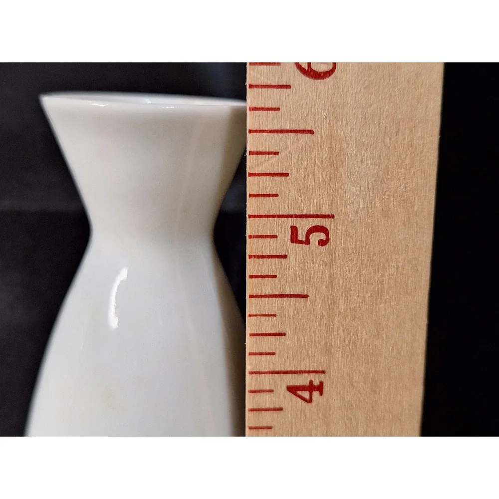 Vintage Chinese Porcelain Sake Bottles Pair Shrimp and Plum Blossom Calligraphy